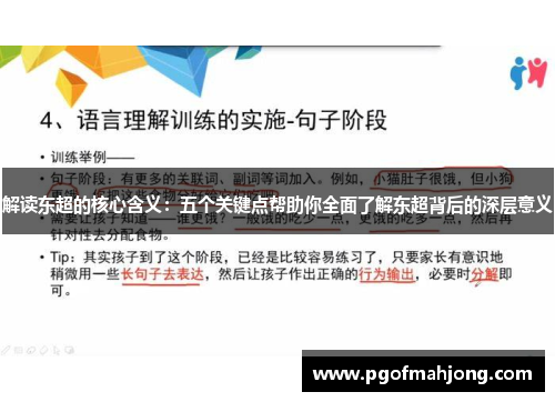 解读东超的核心含义：五个关键点帮助你全面了解东超背后的深层意义